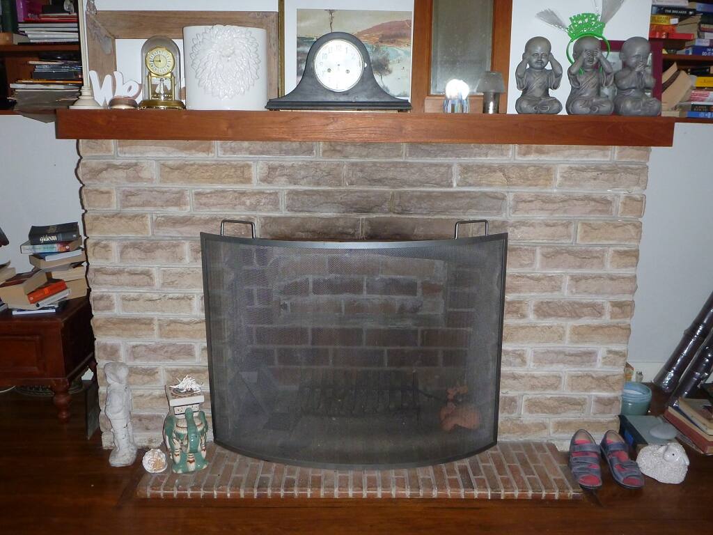 Sandstone fireplace surround